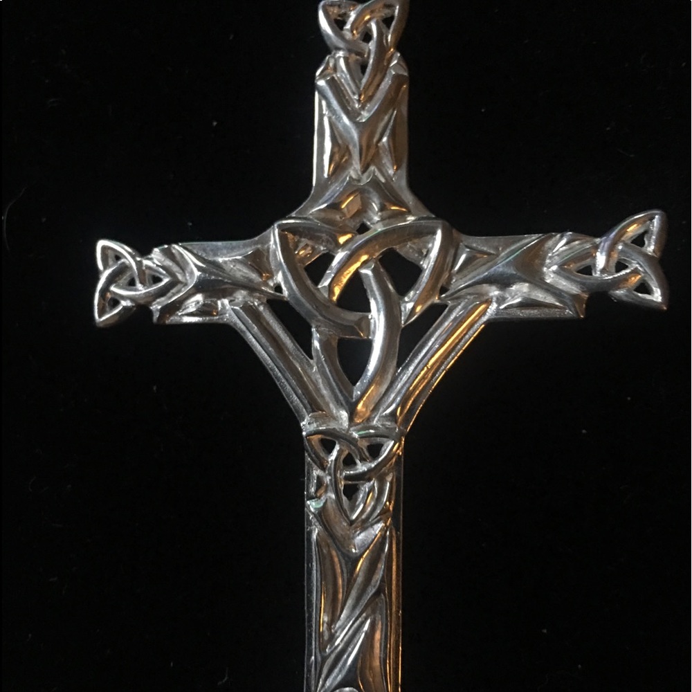 Sterling Silver Trinity Irish Cross 3x2